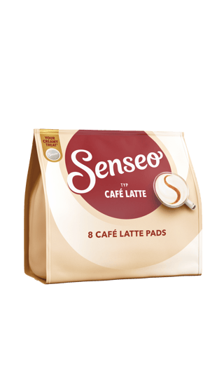 C21425906 Senseo Milk Latte 8x INT CREAM front left v01 00