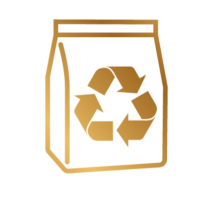 Senseo designed for recycling golden icon